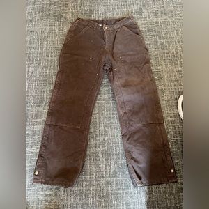 Carhartt brown carpenter pants slightly used womens size 10x30
